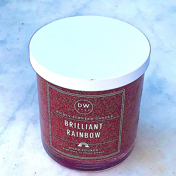 DW HOME CANDLE BRILLIANT RAINBOW NEW RICHLY SCENTED 33 HRS RED SPARKLE - Picture 2 of 3